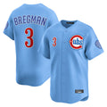 Ndoa C.Cubs #3 Alex Bregman Light Blue Limited Home Stitched Jerseys