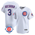 Ndoa C.Cubs #3 Alex Bregman White Game Home Stitched Jerseys
