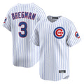 Ndoa C.Cubs #3 Alex Bregman White Limited Home Game Stitched Jerseys