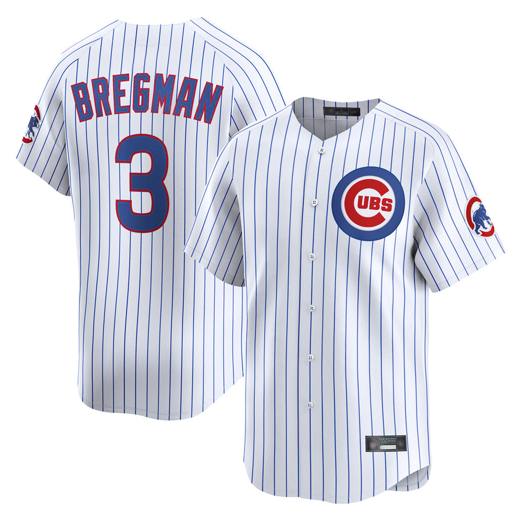 Ndoa C.Cubs #3 Alex Bregman White Limited Home Game Stitched Jerseys