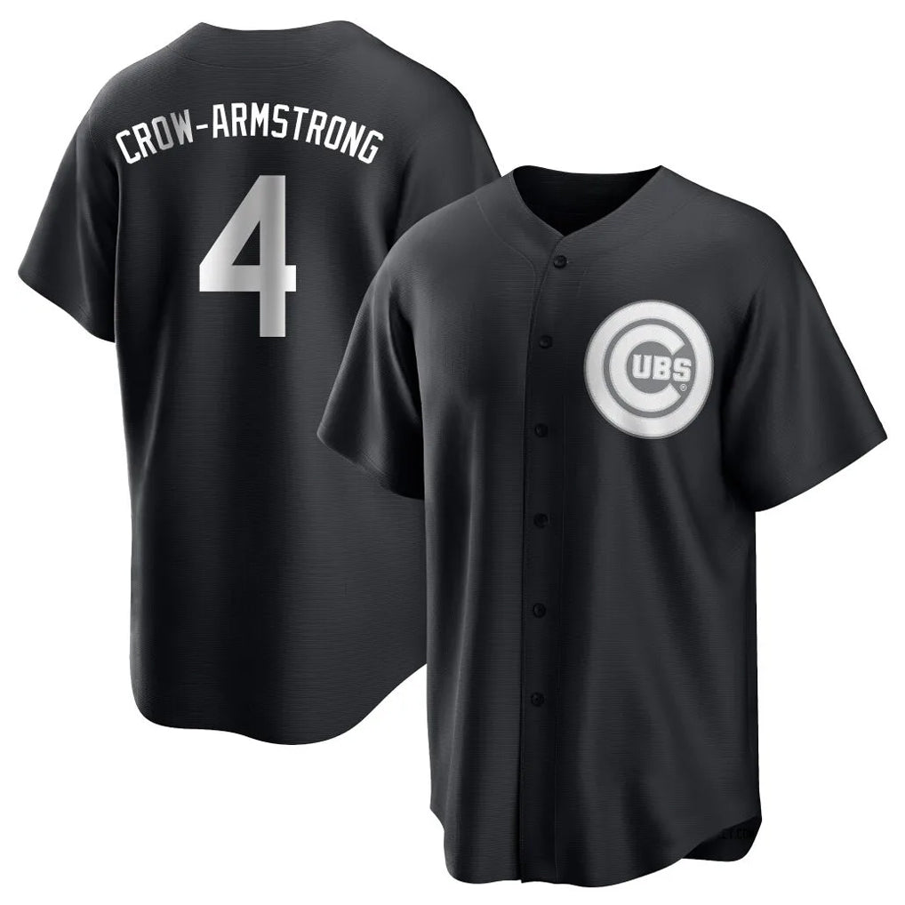 Ndoa C.Cubs #4 Pete Crow-Armstrong Player Black Game Stitched Jerseys