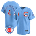 Ndoa C.Cubs #4 Pete Crow-Armstrong Player Light Blue 150th Anniversary Limited Home Stitched Jerseys