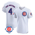 Ndoa C.Cubs #4 Pete Crow-Armstrong Player White 150th Anniversary Limited Elite Home Game Stitched Jerseys