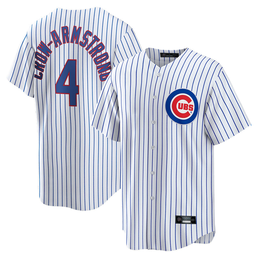 Ndoa C.Cubs #4 Pete Crow-Armstrong Player White Game Home Stitched Jerseys