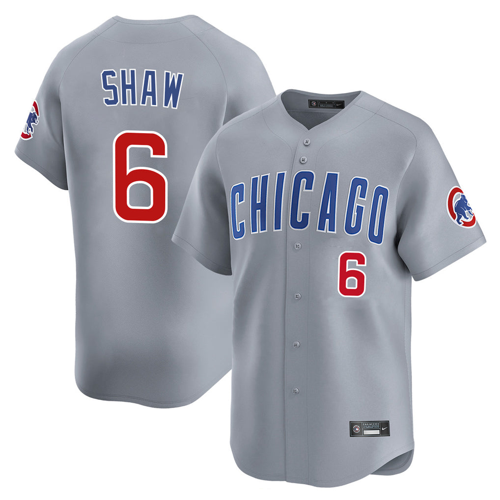 Ndoa C.Cubs #6 Matt Shaw Player Gray Road Limited Home Stitched Jerseys