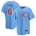 Ndoa C.Cubs #6 Matt Shaw Player Light Blue Home Game Stitched Jerseys