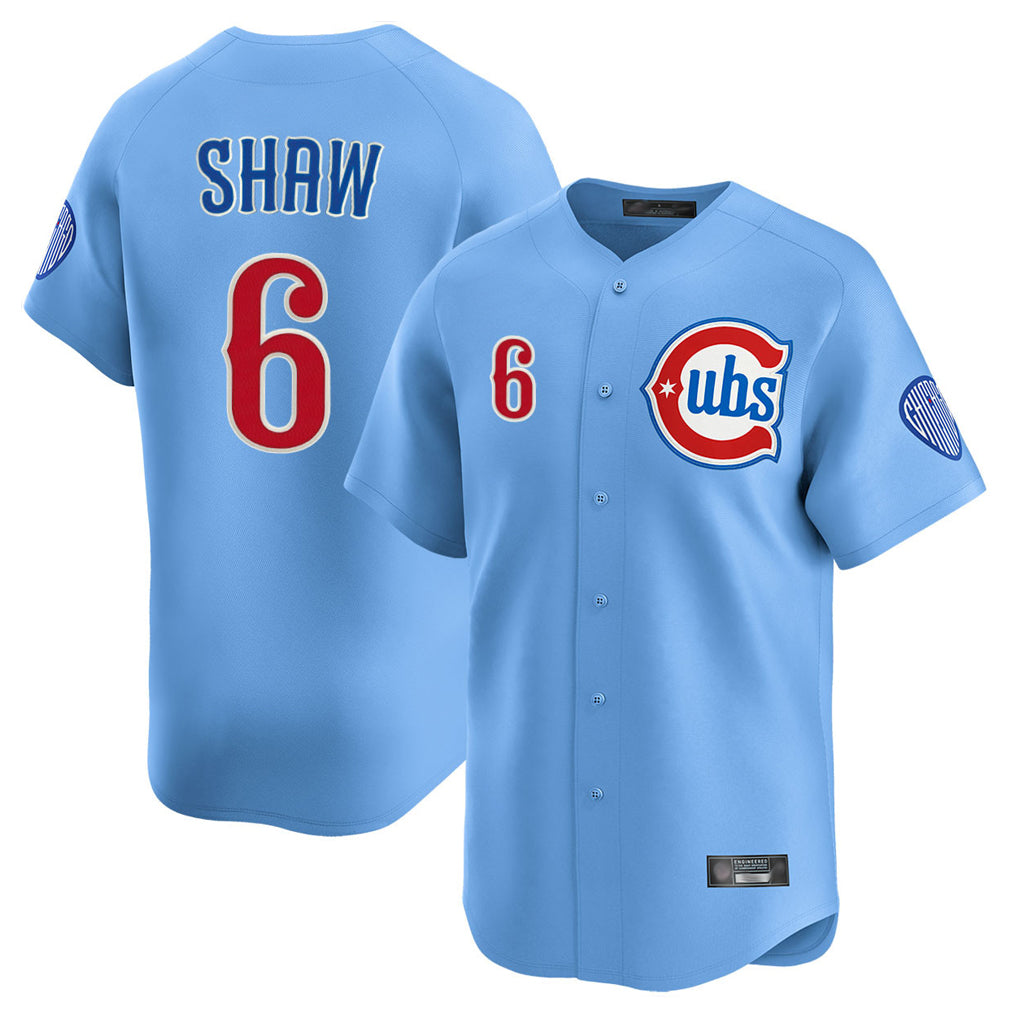 Ndoa C.Cubs #6 Matt Shaw Player Light Blue Limited Home Stitched Jerseys
