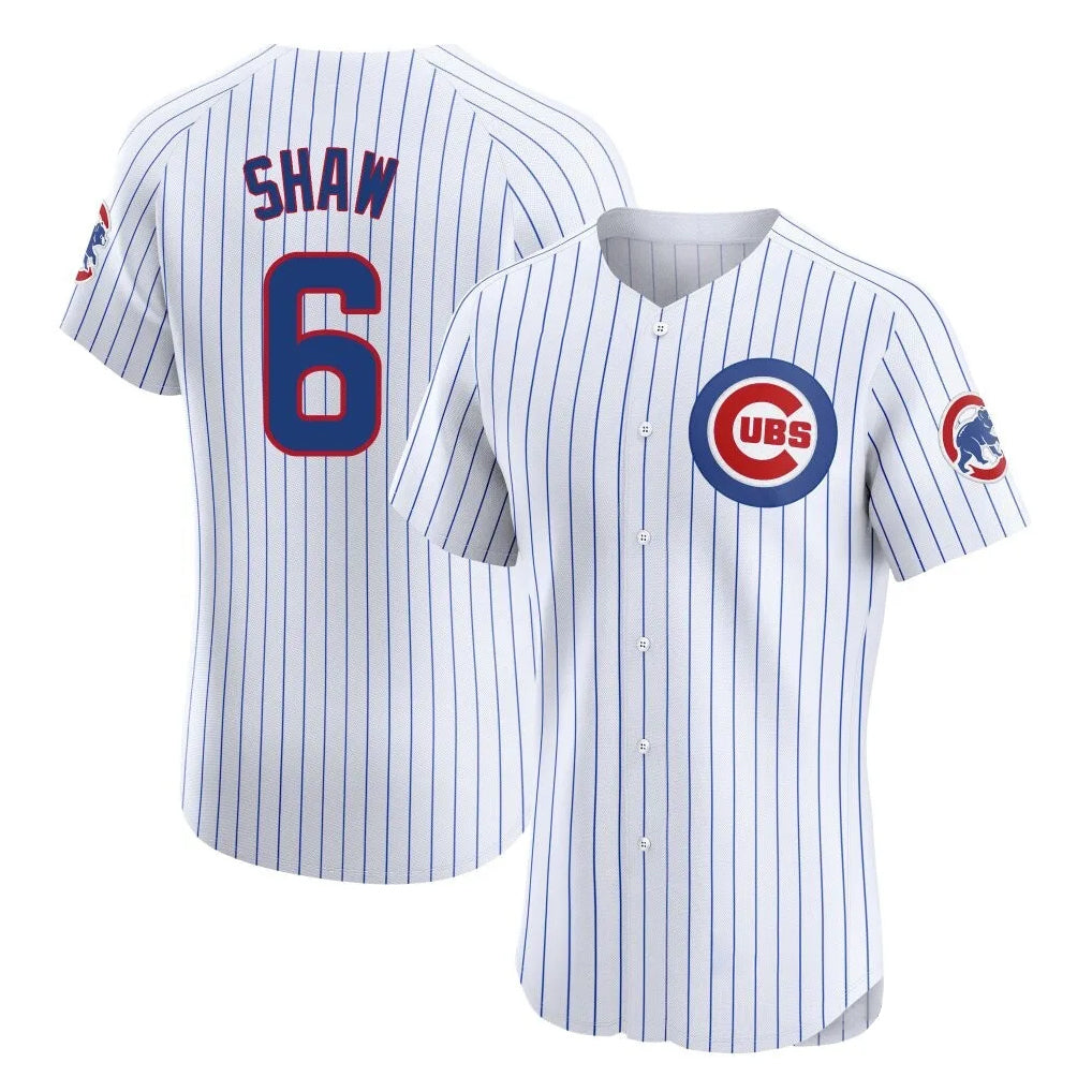 Ndoa C.Cubs #6 Matt Shaw Player White Limited Elite Home Game Stitched Jerseys