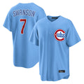 Ndoa C.Cubs #7 Dansby Swanson Player Light Blue Home Game Stitched Jerseys