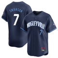 Ndoa C.Cubs #7 Dansby Swanson Player Navy City Connect Limited Home Stitched Jerseys
