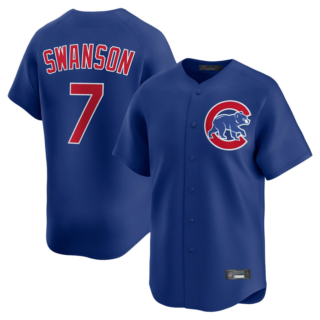 Ndoa C.Cubs #7 Dansby Swanson Player Royal Limited Home Stitched Jerseys
