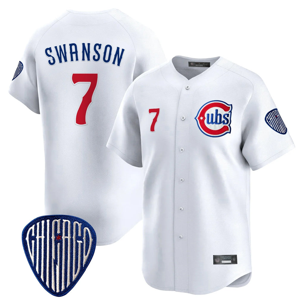 Ndoa C.Cubs #7 Dansby Swanson Player White Vapor Premier Limited Home Stitched Jerseys