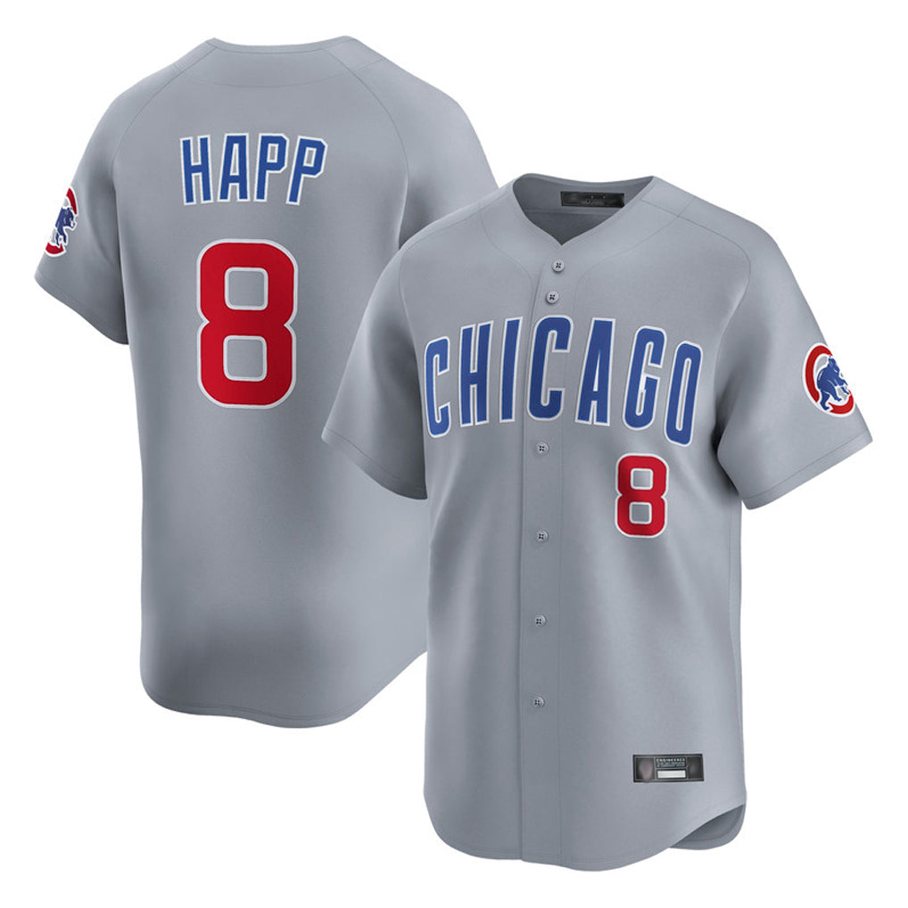 Ndoa C.Cubs #8 Ian Happ Player Gray Road Limited Home Stitched Jerseys