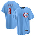 Ndoa C.Cubs #8 Ian Happ Player Light Blue Home Game Stitched Jerseys