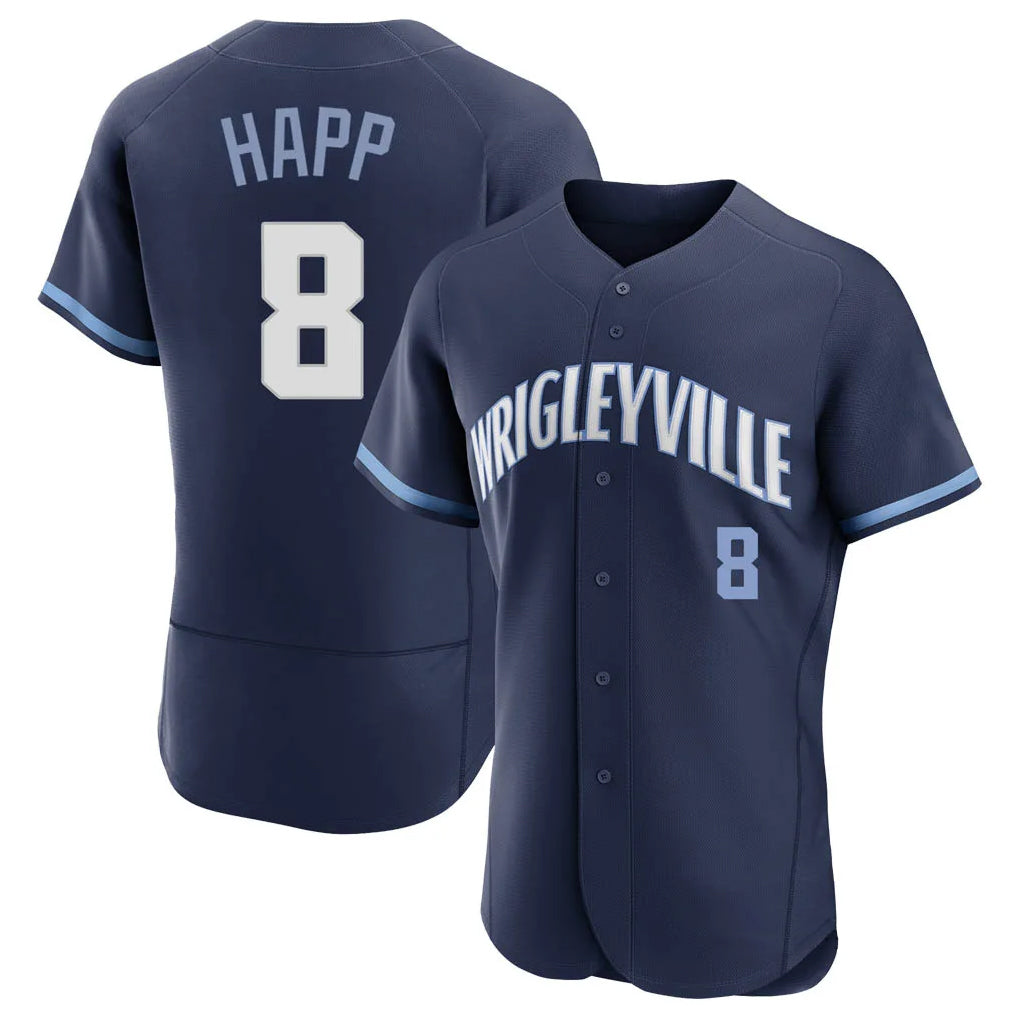 Ndoa C.Cubs #8 Ian Happ Player Navy City Connect Limited Elite Home Stitched Jerseys