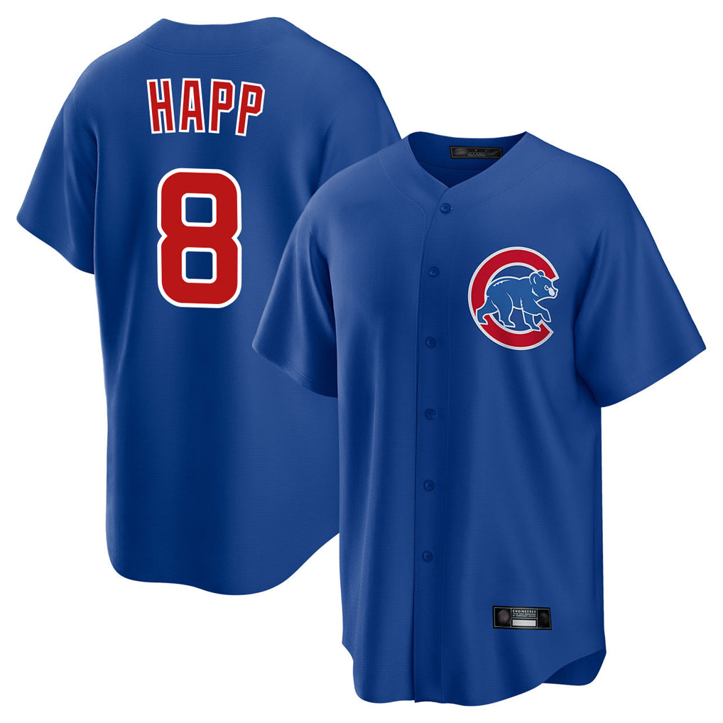 Ndoa C.Cubs #8 Ian Happ Player Royal Home Game Stitched Jerseys