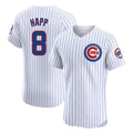 Ndoa C.Cubs #8 Ian Happ Player White Limited Elite Home Game Stitched Jerseys