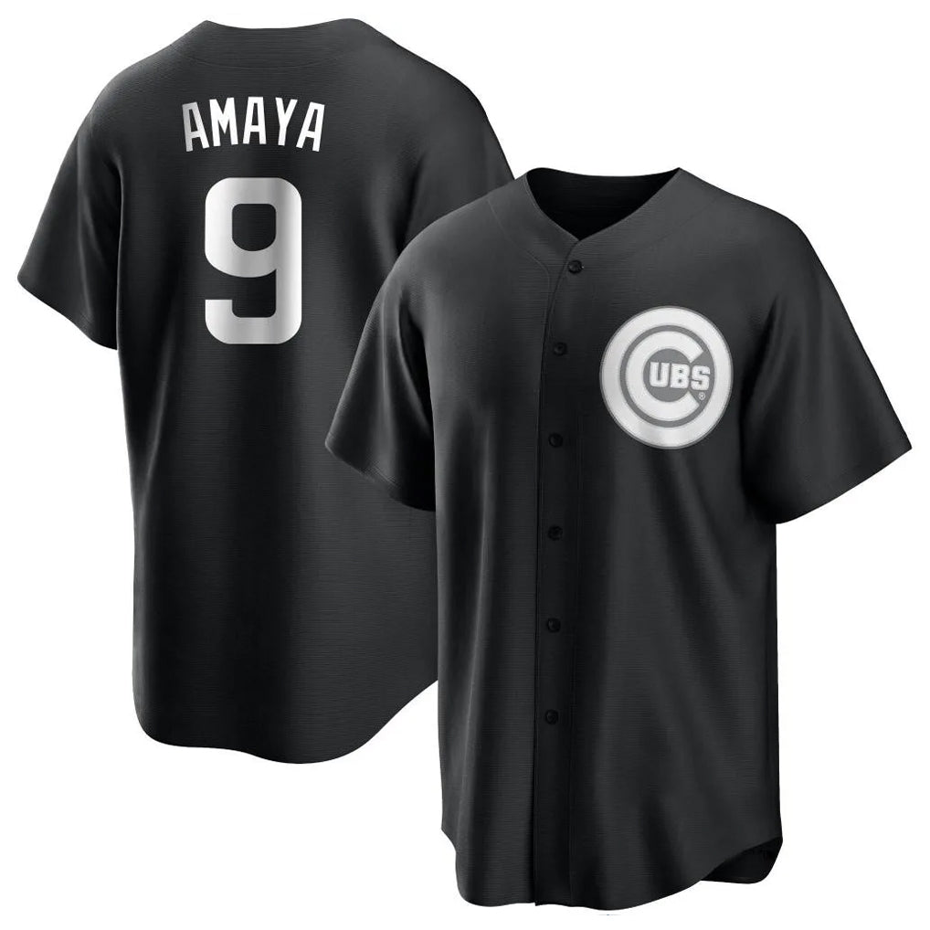 Ndoa C.Cubs #9 Miguel Amaya Player Black Game Stitched Jerseys