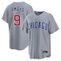 Ndoa C.Cubs #9 Miguel Amaya Player Gray Home Game Stitched Jerseys