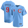 Ndoa C.Cubs #9 Miguel Amaya Player Light Blue Limited Home Stitched Jerseys