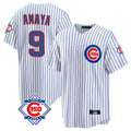 Ndoa C.Cubs #9 Miguel Amaya Player White 150th Anniversary Home Game Stitched Jerseys