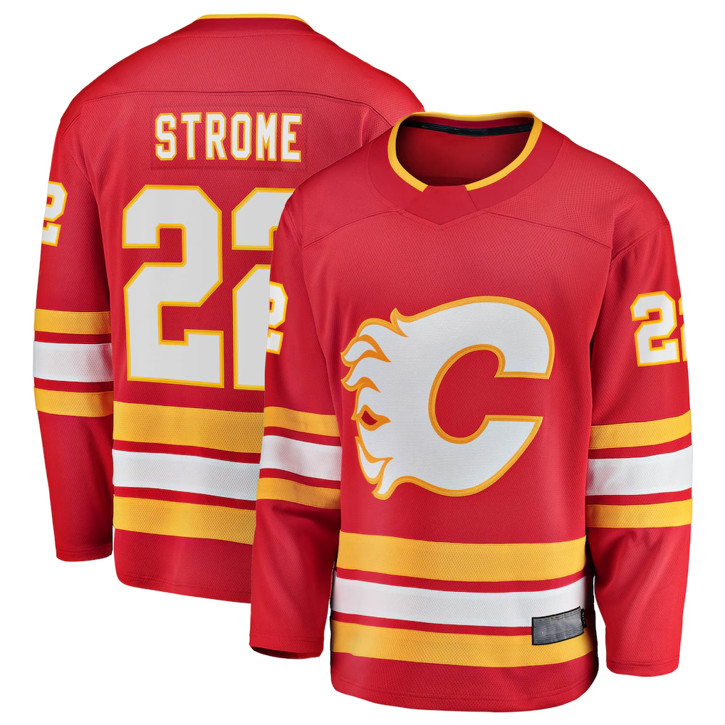 Ndoa C.Flames #22 Ryan Strome Red Home Breakaway Jerseys