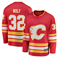 Ndoa C.Flames #32 Dustin Wolf Red Home Breakaway Jerseys