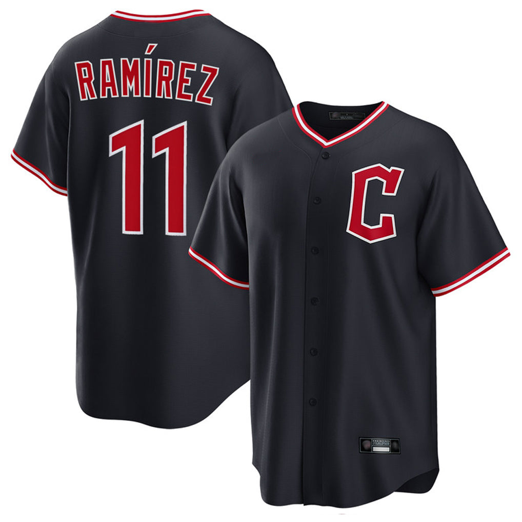 Ndoa C.Guardians #11 Jose Ramirez Player Navy Home Game Stitched Jerseys
