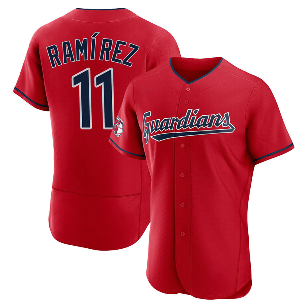 Ndoa C.Guardians #11 Jose Ramirez Player Red Limited Elite Home Stitched Jerseys