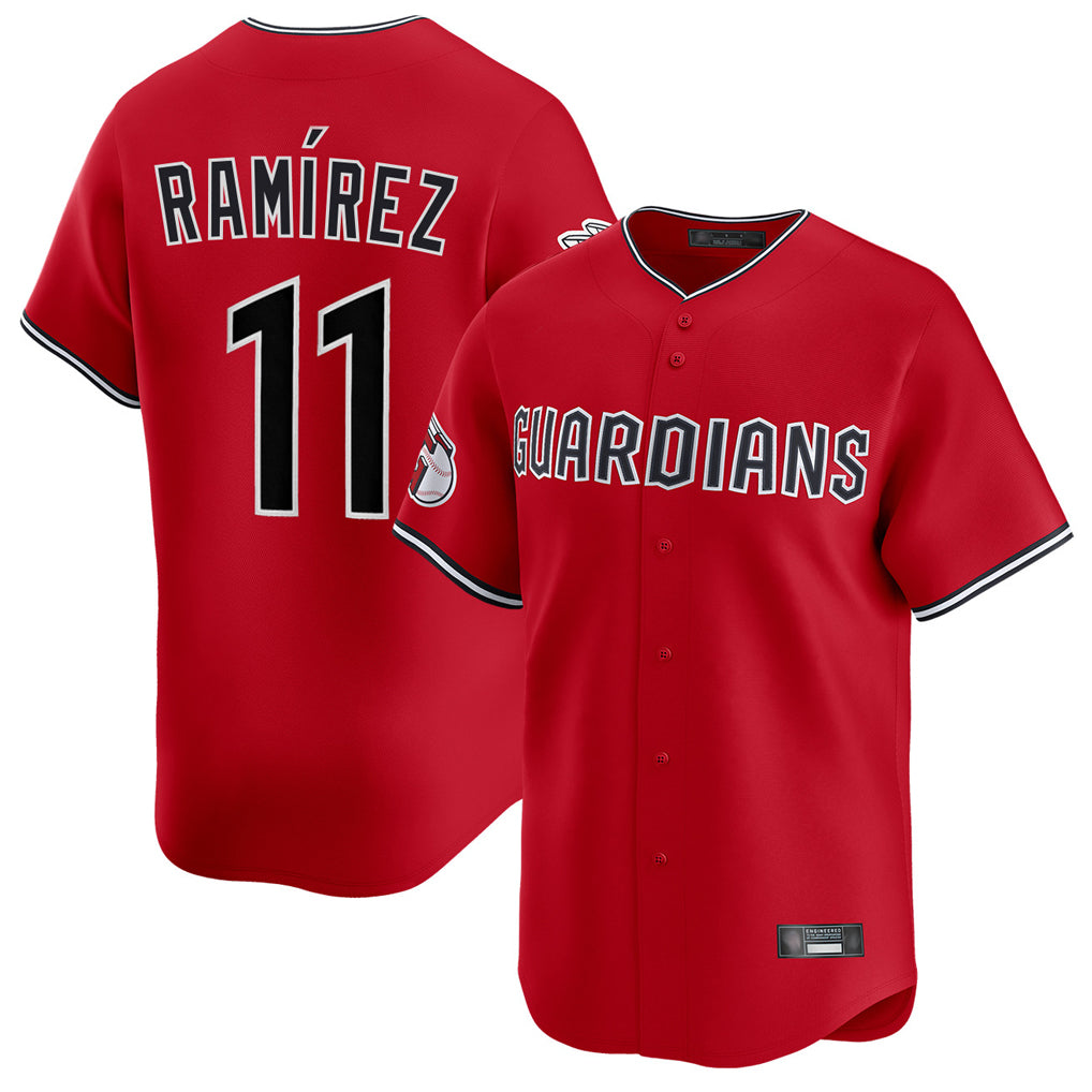 Ndoa C.Guardians #11 Jose Ramirez Player Red Limited Home Stitched Jerseys