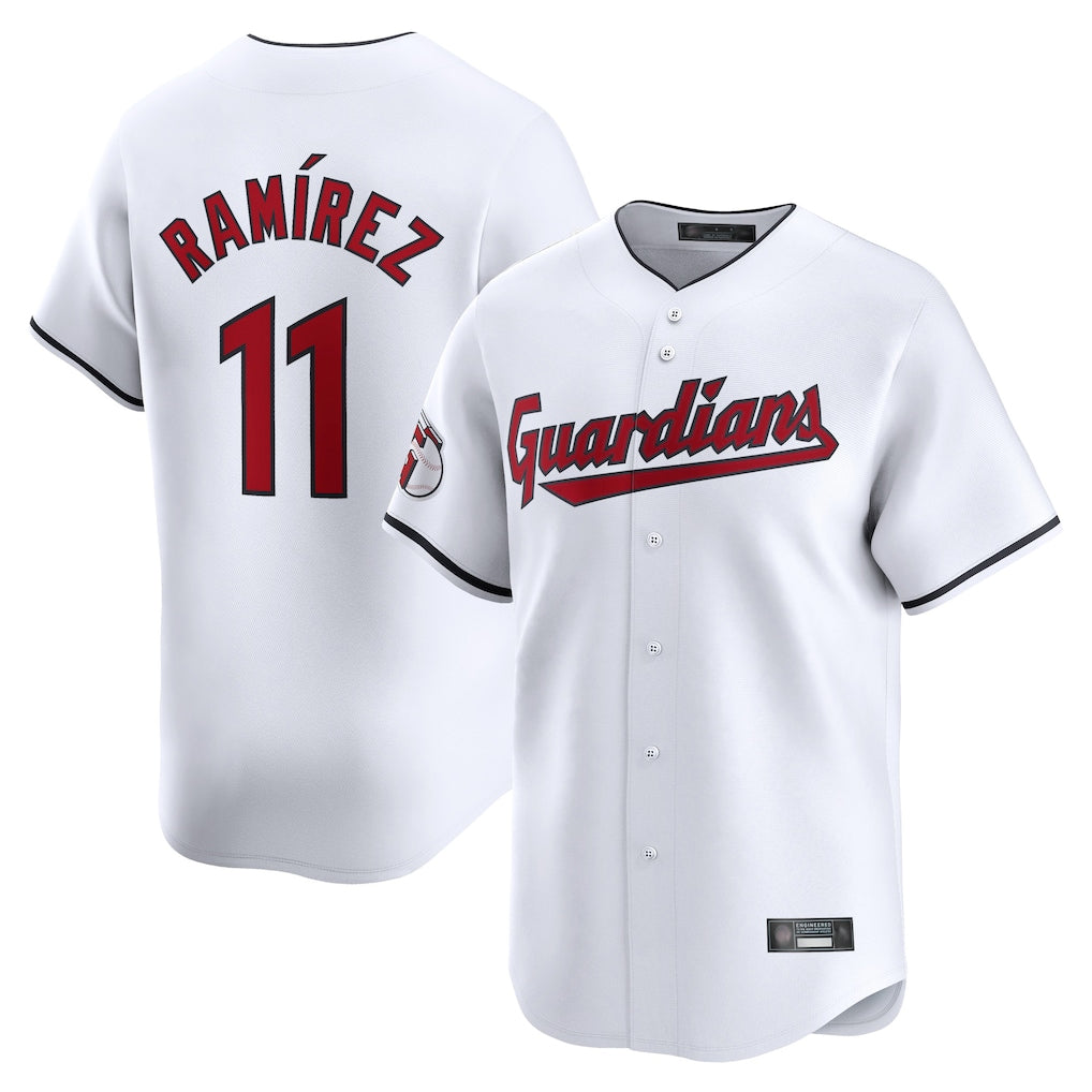 Ndoa C.Guardians #11 Jose Ramirez Player White Limited Home Stitched Jerseys