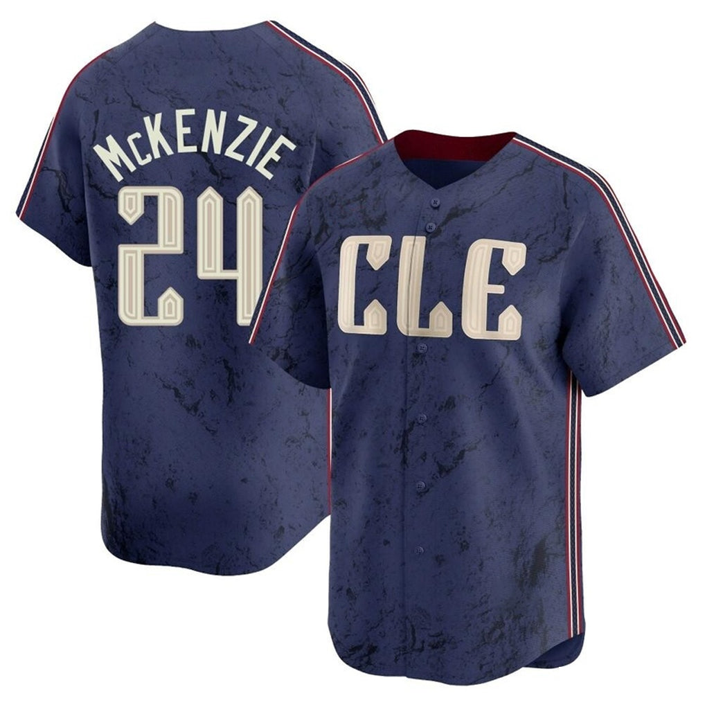 Ndoa C.Guardians #24 Triston McKenzie Player Navy City Connect Limited Home Stitched Jerseys