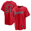 Ndoa C.Guardians #24 Triston McKenzie Player Red Home Game Stitched Jerseys