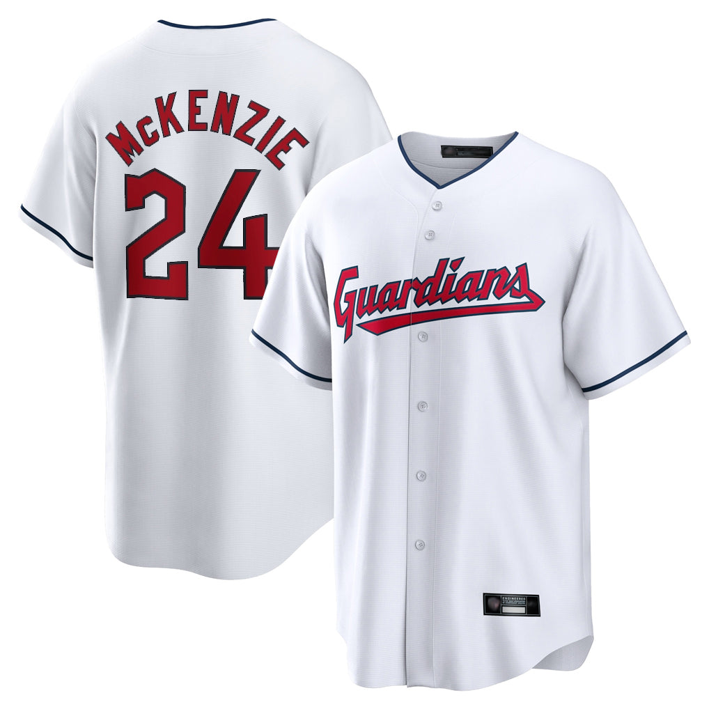 Ndoa C.Guardians #24 Triston McKenzie Player White Home Game Stitched Jerseys