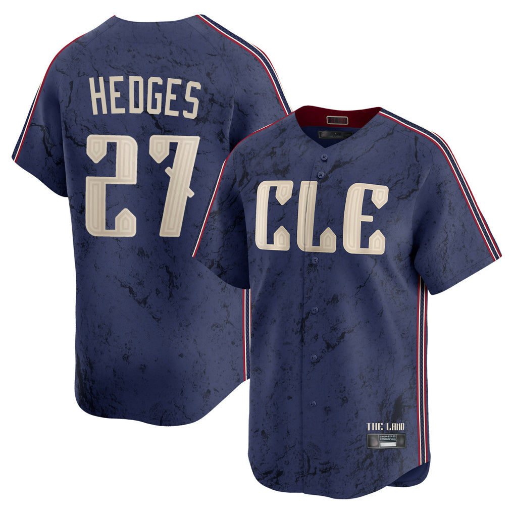 Ndoa C.Guardians #27 Austin Hedges Player Navy City Connect Limited Home Stitched Jerseys