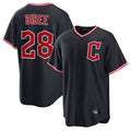 Ndoa C.Guardians #28 Tanner Bibee Player Navy Home Game Stitched Jerseys