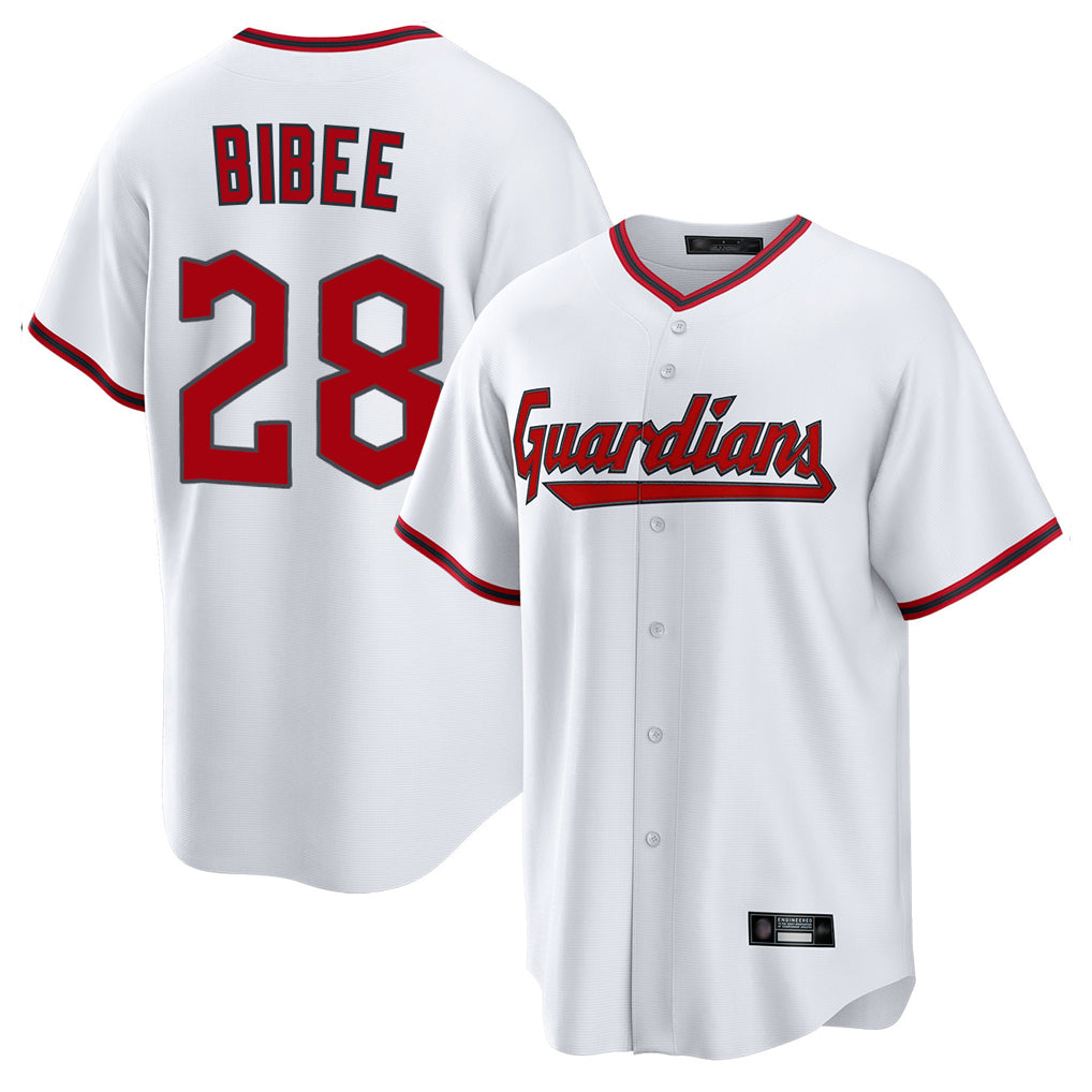 Ndoa C.Guardians #28 Tanner Bibee Player White Game Home Stitched Jerseys