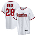 Ndoa C.Guardians #28 Tanner Bibee Player White Game Home Stitched Jerseys