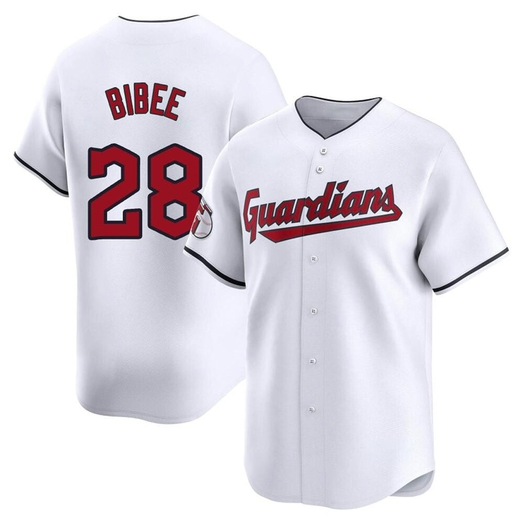 Ndoa C.Guardians #28 Tanner Bibee Player White Limited Home Stitched Jerseys