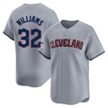 Ndoa C.Guardians #32 Gavin Williams Player Gray Road Limited Home Stitched Jerseys