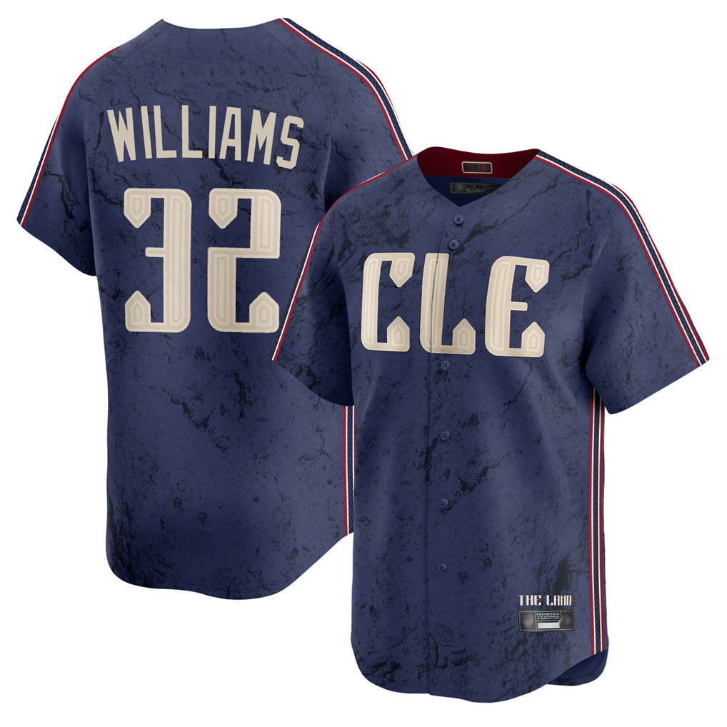 Ndoa C.Guardians #32 Gavin Williams Player Navy City Connect Limited Home Stitched Jerseys