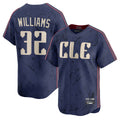 Ndoa C.Guardians #32 Gavin Williams Player Navy City Connect Limited Home Stitched Jerseys