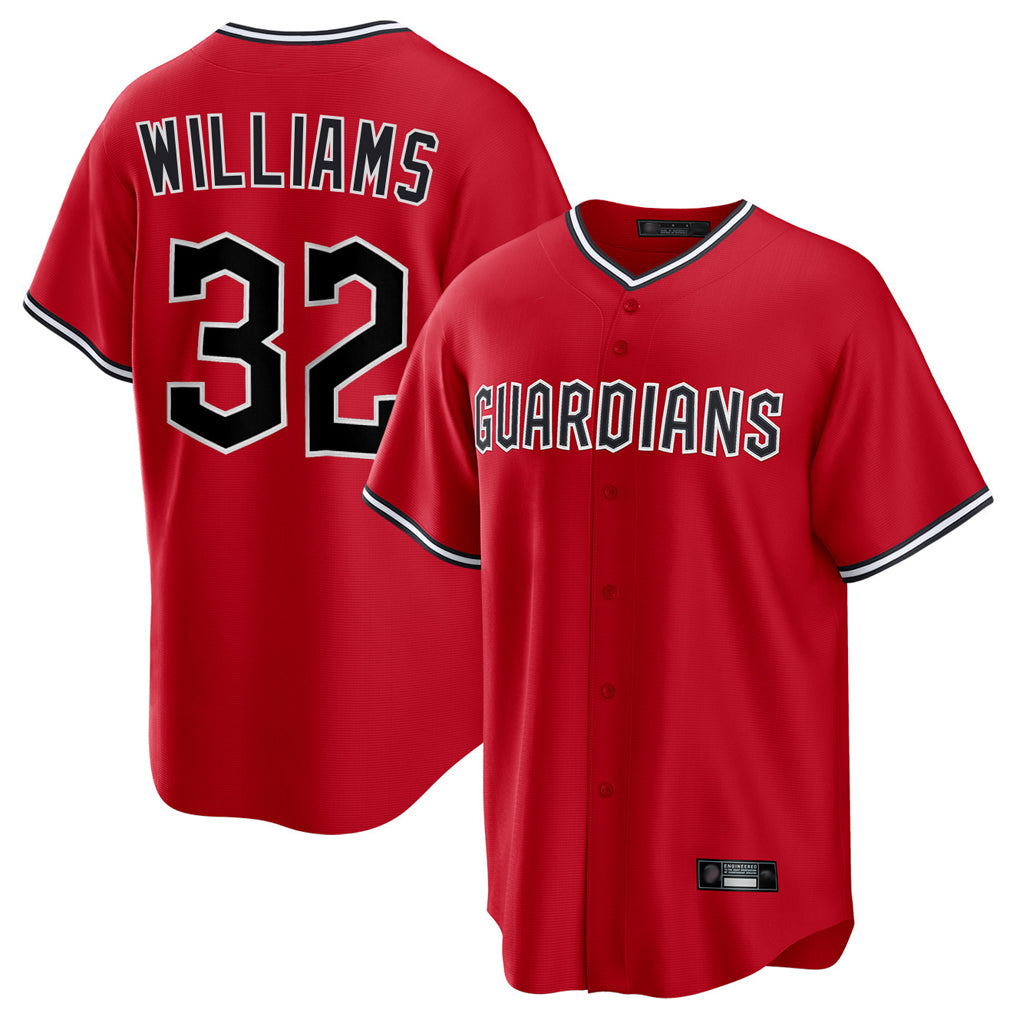 Ndoa C.Guardians #32 Gavin Williams Player Red Home Game Stitched Jerseys