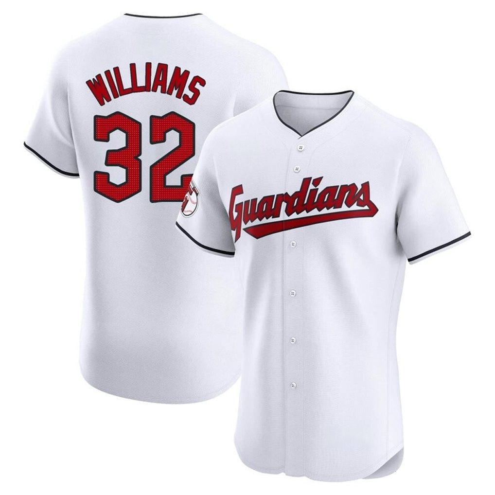Ndoa C.Guardians #32 Gavin Williams Player White Limited Elite Home Stitched Jerseys