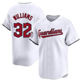 Ndoa C.Guardians #32 Gavin Williams Player White Limited Home Stitched Jerseys