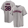 Ndoa C.Guardians #38 Steven Kwan Player Gray Game Home Stitched Jerseys
