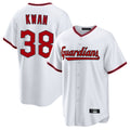 Ndoa C.Guardians #38 Steven Kwan Player White Game Home Stitched Jerseys