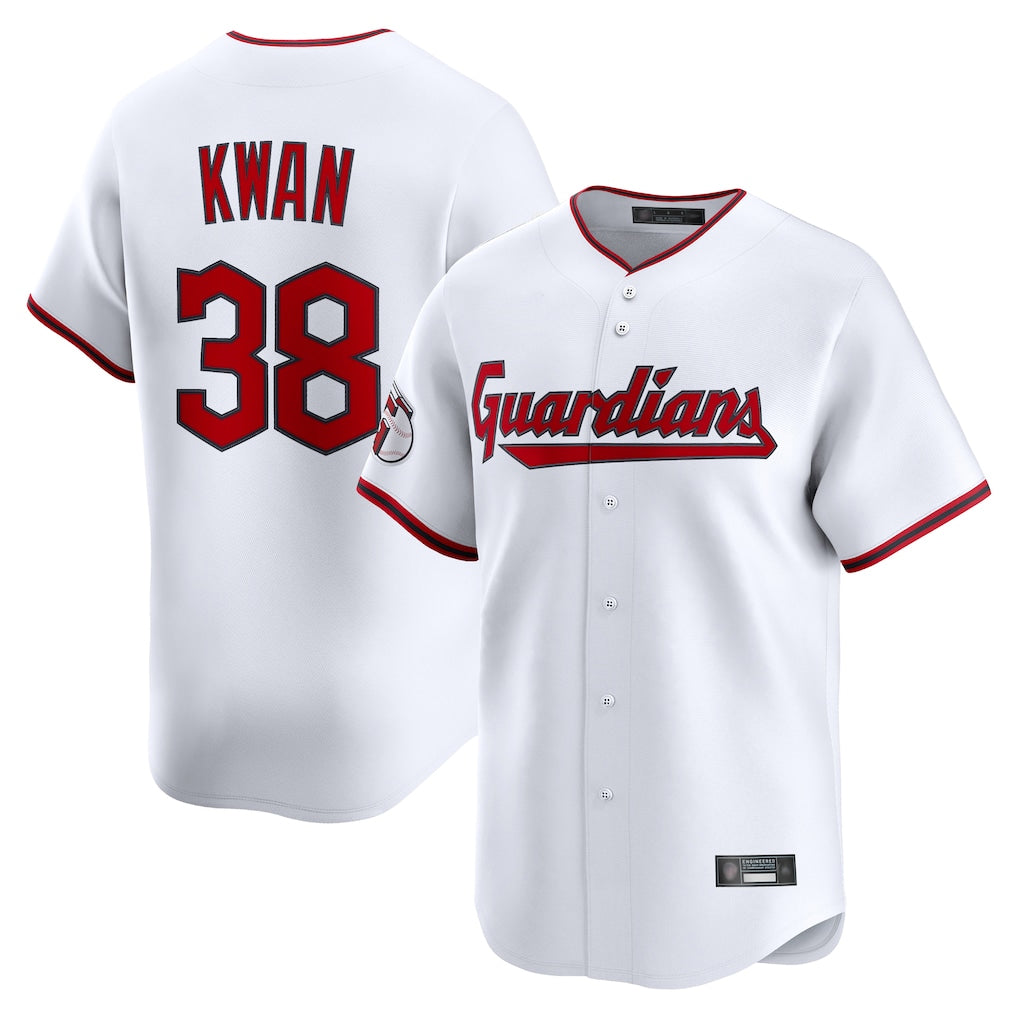 Ndoa C.Guardians #38 Steven Kwan Player White Limited Home Game Stitched Jerseys