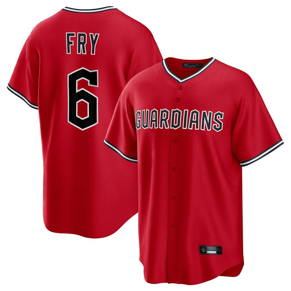 Ndoa C.Guardians #6 David Fry Player Red Home Game Stitched Jerseys