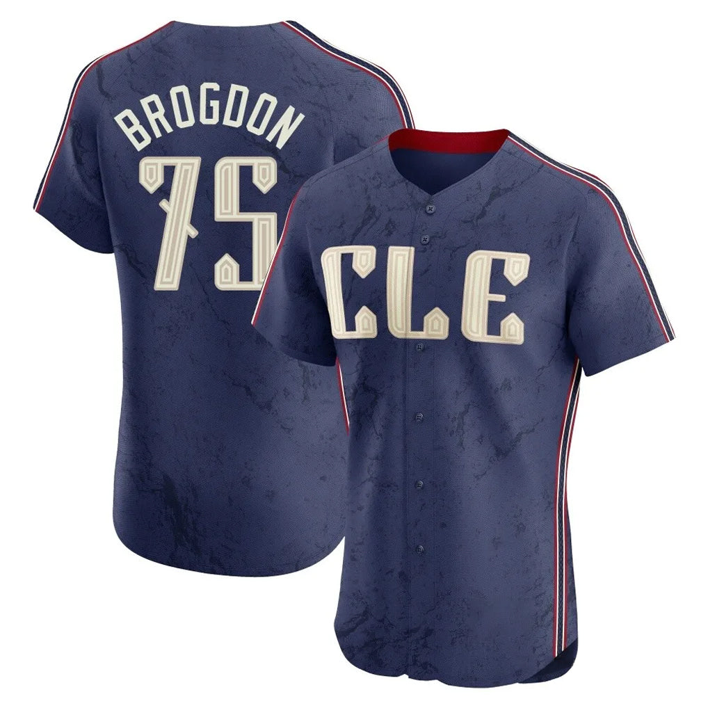 Ndoa C.Guardians #75 Connor Brogdon Player Navy City Connect Limited Elite Home Stitched Jerseys